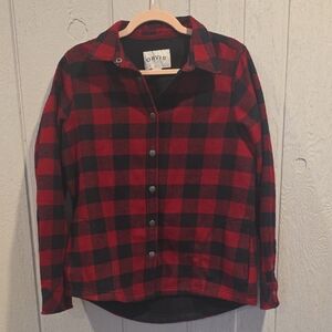 Orvis Red and Black Checkered Shirt Jacket